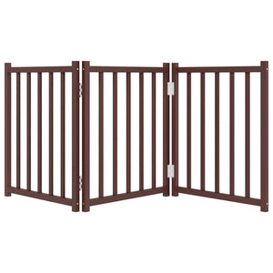 Faltbares Hundetor, 3-teilig, Braun/Eiche, 150cm