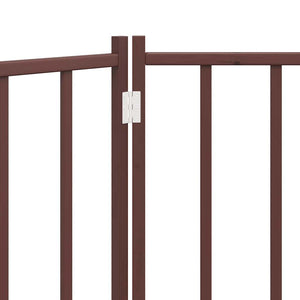 Faltbares Hundetor, 3-teilig, Braun/Eiche, 150cm