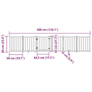 Faltbares Hundetor mit Tür, 300 cm