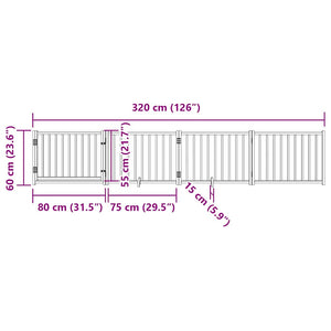 Faltbares Hundetor mit Tür, 320 cm