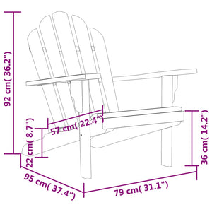 Adirondack Gartenstuhl Teak Massivholz