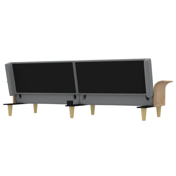 Hellgraues Schlafsofa mit Armlehnen