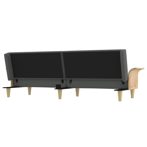 vidaXL Canapé convertible avec accoudoirs Gris foncé Tissu