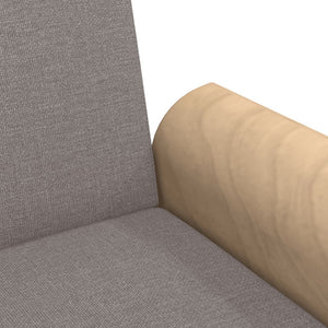 Schlafsofa Taupe Stoff mit Armlehnen