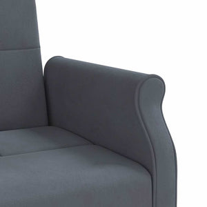Schlafsofa Dunkelgrau Samt mit Kissen