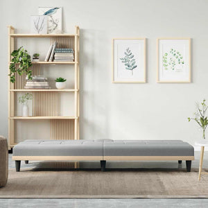 Hellgraues Schlafsofa mit Getränkehaltern