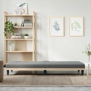 Schlafsofa Dunkelgrau mit Getränkehaltern