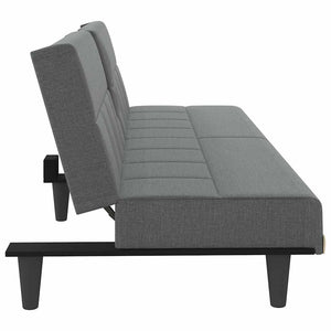 Schlafsofa Dunkelgrau mit Getränkehaltern