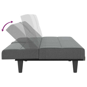 Schlafsofa Dunkelgrau mit Getränkehaltern