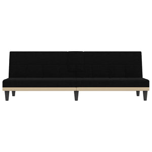 Schlafsofa Schwarz mit Getränkehaltern