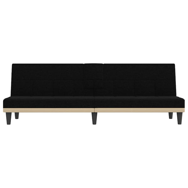 Schlafsofa Schwarz mit Getränkehaltern