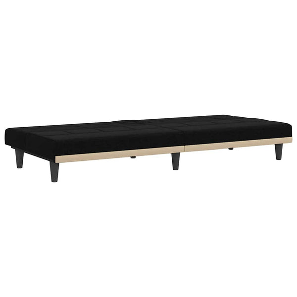 Schlafsofa Schwarz mit Getränkehaltern