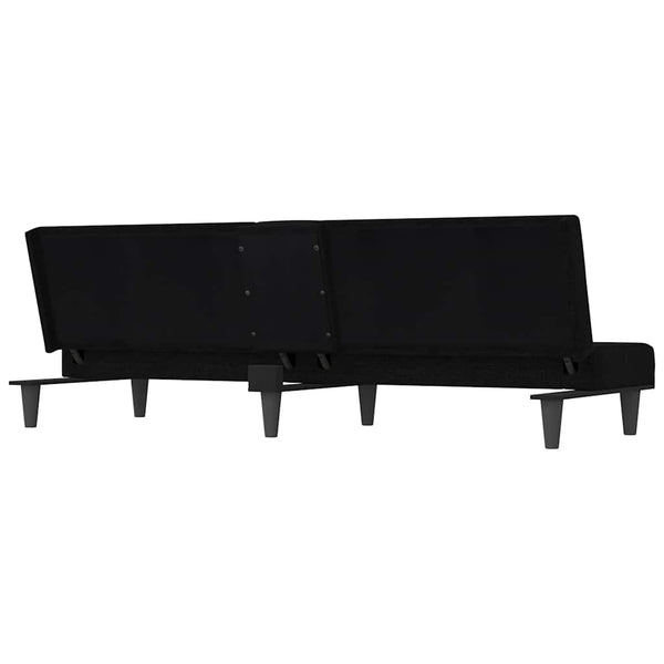 Schlafsofa Schwarz mit Getränkehaltern