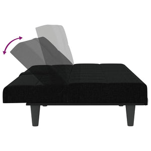 Schlafsofa Schwarz mit Getränkehaltern