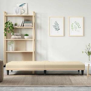 Schlafsofa Creme mit Getränkehaltern