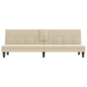 Schlafsofa Creme mit Getränkehaltern