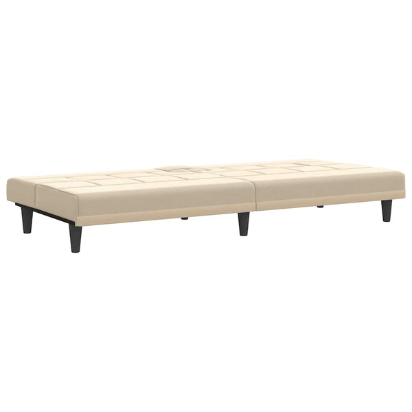 Schlafsofa Creme mit Getränkehaltern