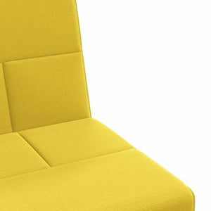 vidaXL Canapé-lit avec porte-gobelets Jaune clair Tissu