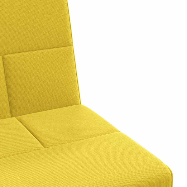 vidaXL Canapé-lit avec porte-gobelets Jaune clair Tissu