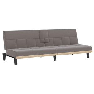 Schlafsofa Taupe mit Getränkehaltern