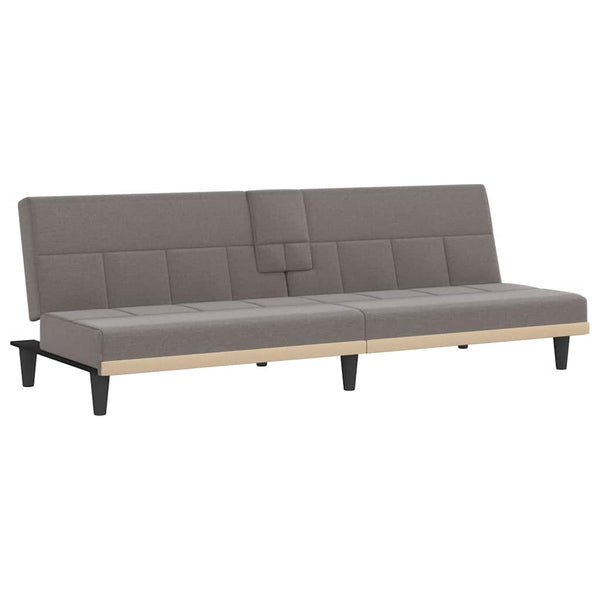 Schlafsofa Taupe mit Getränkehaltern