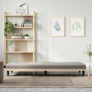 Schlafsofa Taupe mit Getränkehaltern