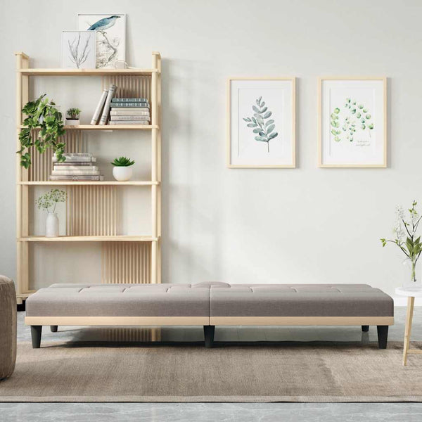 Schlafsofa Taupe mit Getränkehaltern