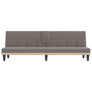 Schlafsofa Taupe mit Getränkehaltern