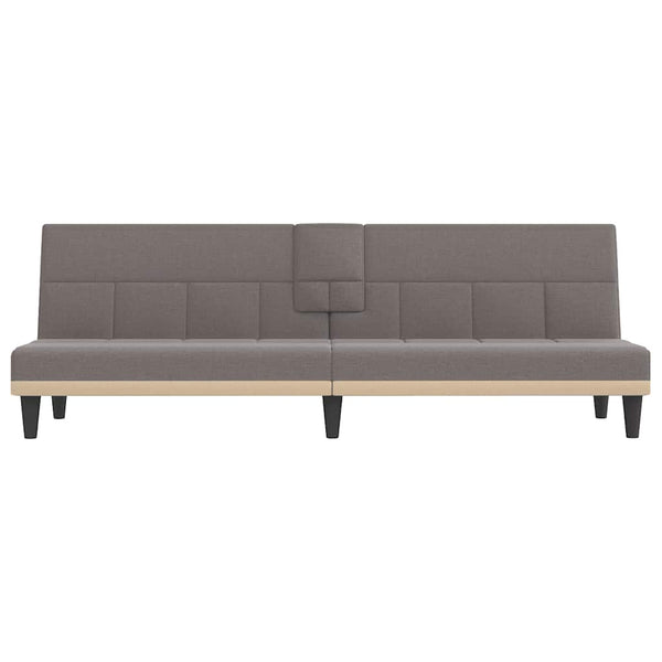 Schlafsofa Taupe mit Getränkehaltern