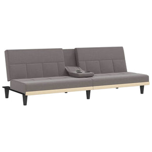 Schlafsofa Taupe mit Getränkehaltern