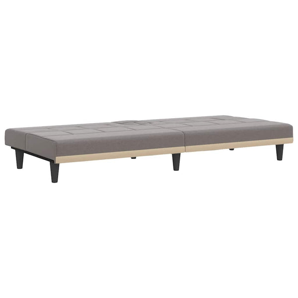 Schlafsofa Taupe mit Getränkehaltern
