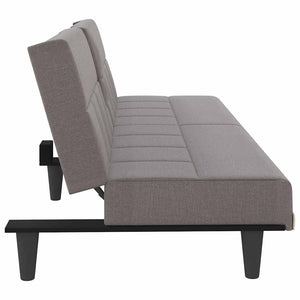 Schlafsofa Taupe mit Getränkehaltern