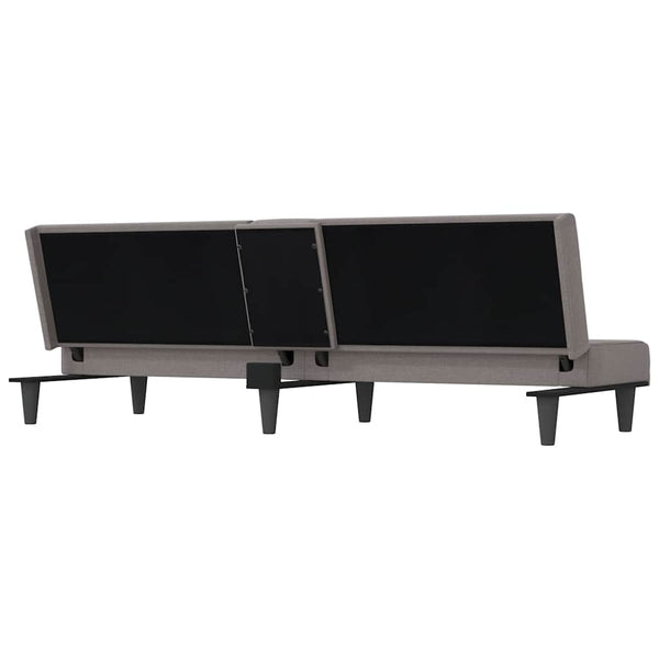Schlafsofa Taupe mit Getränkehaltern