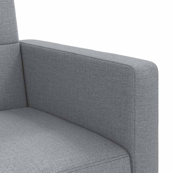 Schlafsofa Hellgrau Stoff mit Kissen
