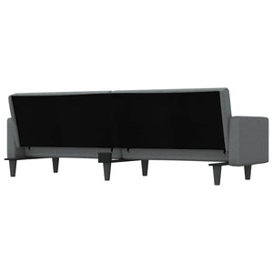 Schlafsofa Dunkelgrau Stoff mit Kissen