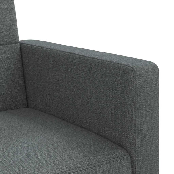Schlafsofa Dunkelgrau Stoff mit Kissen