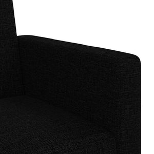 Schlafsofa Schwarz Stoff mit Kissen
