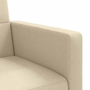 vidaXL Canapé-lit avec coussins Crème Tissu