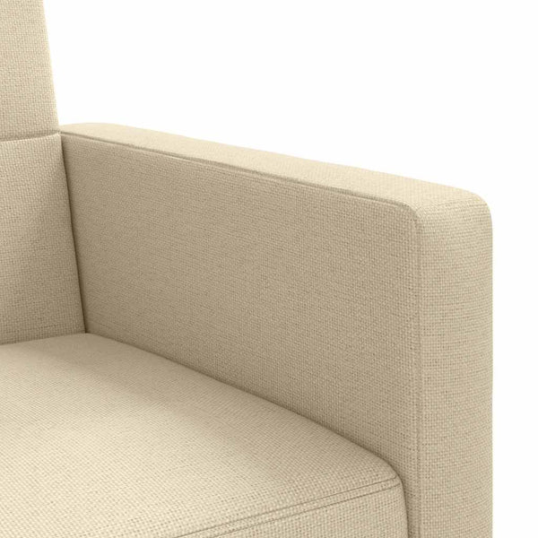 vidaXL Canapé-lit avec coussins Crème Tissu