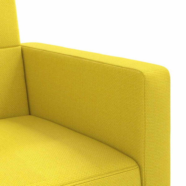 Hellgelbes Schlafsofa mit Kissen