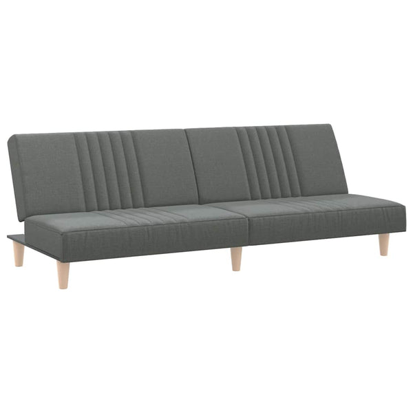 vidaXL Canapé-lit gris foncé en tissu