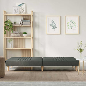 vidaXL Canapé-lit gris foncé en tissu