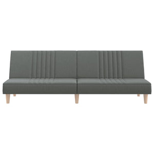 vidaXL Canapé-lit gris foncé en tissu