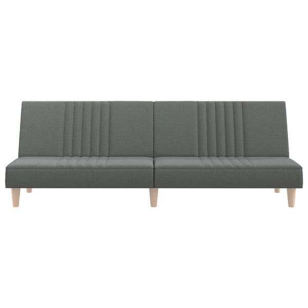vidaXL Canapé-lit gris foncé en tissu