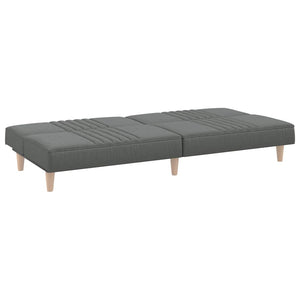 vidaXL Canapé-lit gris foncé en tissu