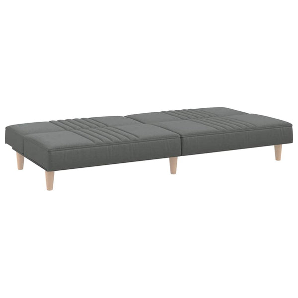 vidaXL Canapé-lit gris foncé en tissu