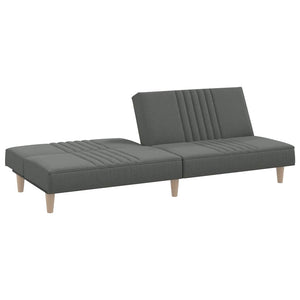 vidaXL Canapé-lit gris foncé en tissu