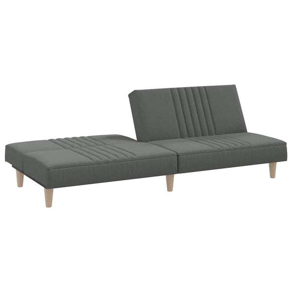 vidaXL Canapé-lit gris foncé en tissu