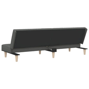 vidaXL Canapé-lit gris foncé en tissu