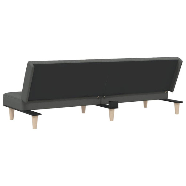 vidaXL Canapé-lit gris foncé en tissu